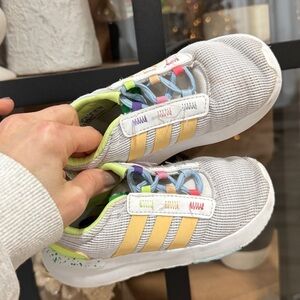 Adidas toddler Sneakers Racer TR21K Cloud White Pulse Amber Light Pink Kid shoes